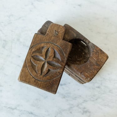 Carved Wood Spice Box