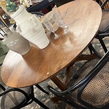 vintage french foldable round table