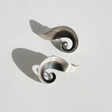 Vintage Sterling Spiral Earrings