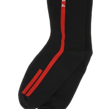 Prada Women Black Polyester Socks