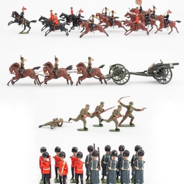 Britains Ltd Artillery Carriage & Lead Soldiers