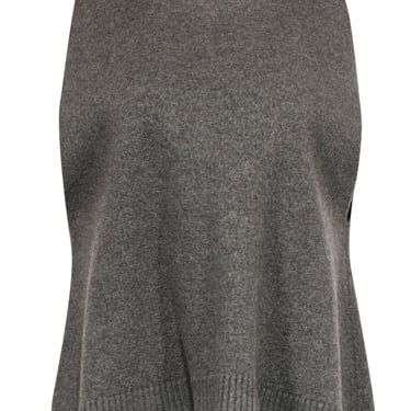 Eskandar - Olive Green Wool Sleeveless Sweater w/ Crew Neckline Sz S