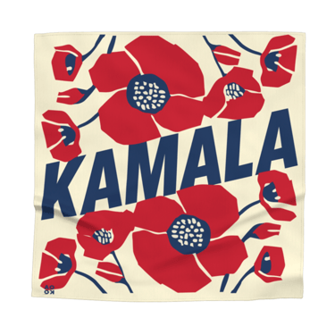 Kamala Harris Bandana - Big Poppies (Pre-Order)