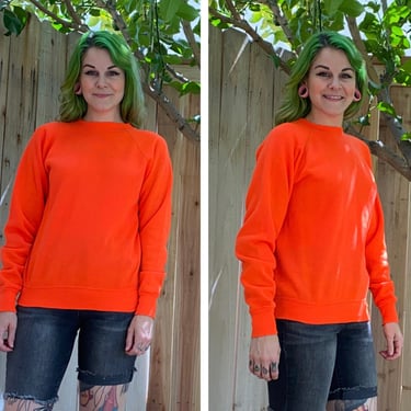 Vintage 1970’s Bright Orange Sweatshirt 