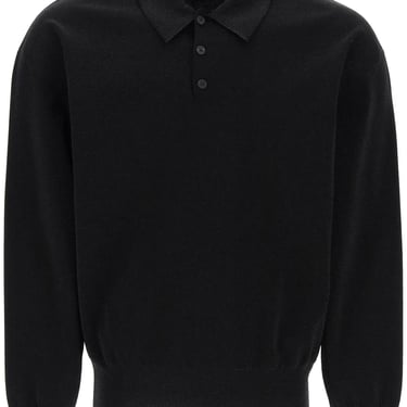 Salvatore Ferragamo Long Sleeve Lurex Polo Shirt Men