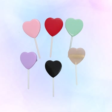 Lollipop Hair Clip Heart Shaped Kawaii Candy Barrette 