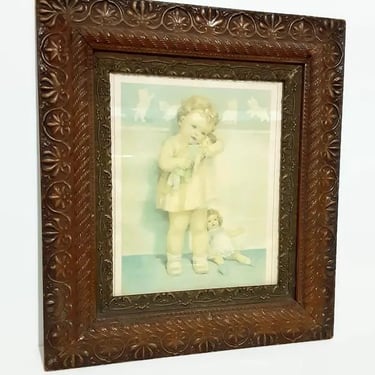 Antique Broncate Frame - Bessie Pease Gutmann “Love Is Blind”