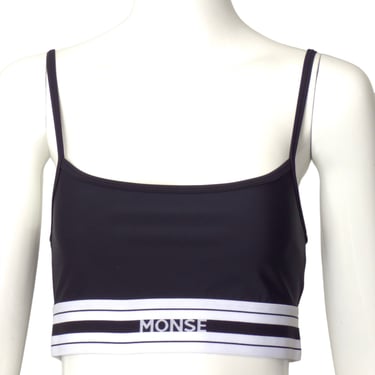 MONSE- NWT Black Logo Sports Bra, Size 6