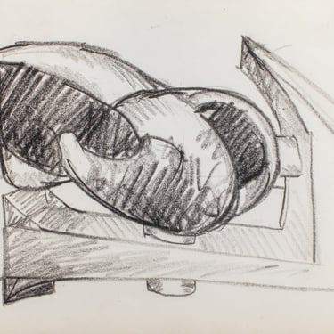 Seymour Lipton Sculpture Study Sketch, 1969