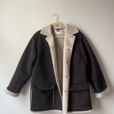 Brown Faux Suede Shearing Coat Old Navy 