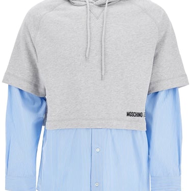 Moschino Hybrid Sweatshirt With Shirt Bottom Men