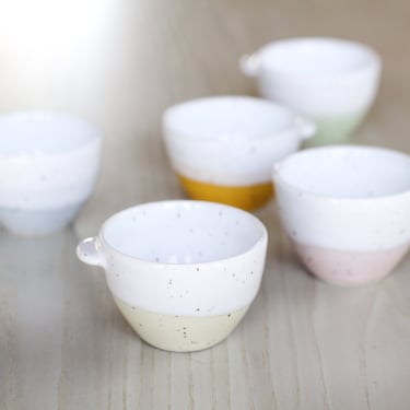 Ceramic Espresso / Sake Cup - Mini Speckled Mug - Tiny Coffee / Tea Cup - Modern Handmade Pottery - Cafe Barista - Shot Glass 