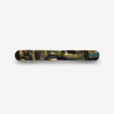 Midi Paris Barrette in Green Tortoise