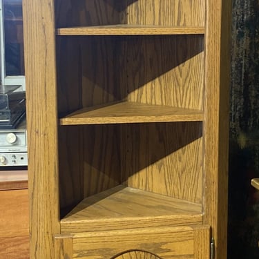 Thin Corner Cabinet w 3 Shelves and 1 Door