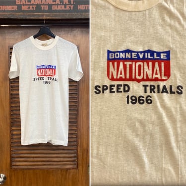 Vintage 1960’s -Deadstock- Bonneville National Drag Race Hot Rod Speed Trials T-Shirt, 60’s Tee Shirt, Vintage Clothing 