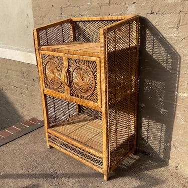 Vintage Wicker Cabinet