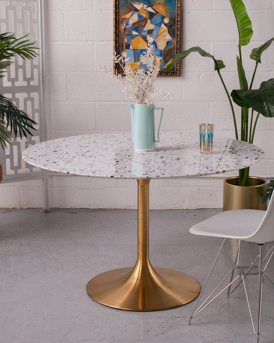 Daisy Terazzo Dining Table Sunbeam Vintage Highland Park Los