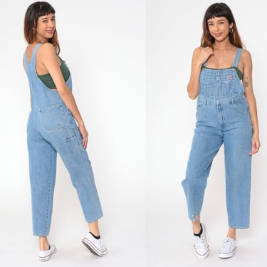 90s Jean Overalls Old Navy Denim Bib Overalls Dungarees Jeans Long Pants Baggy Suspender Vintage Carpenter Youth 12/14 xs Petite 