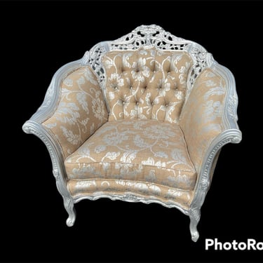 Beautiful vintage Victorian style chair with new upholstery 