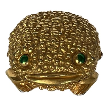 DAVID WEBB for Revlon,  Frog Perfume Balm, Moon Drops Designer Perfume Balm, Gold Frog Box, Decorative Balm, Frog Decor, Vanity Decor 