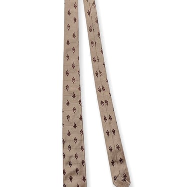 Vintage 1950s ARROW Silk Necktie ~ Atomic / Embroidered ~ Rockabilly ~ Mod ~ Preppy ~ Ivy Style ~ Trad ~ Tie 