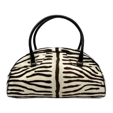 Prada Zebra Print Calf Hair Top Handle Bag