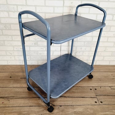 Cosco Foldable Blue Serving Bar Cart 