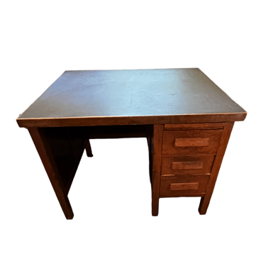 Antique Small Solid Oak Teacher's Desk LB151-7