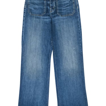 Nili Lotan - Medium Wash High Rise Flare Blue Jeans Sz 8