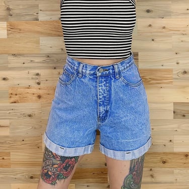 Vintage High Rise Cuffed Jean Shorts / Size 26 