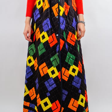 1960's / 1970's reversible graphic geometric skirt