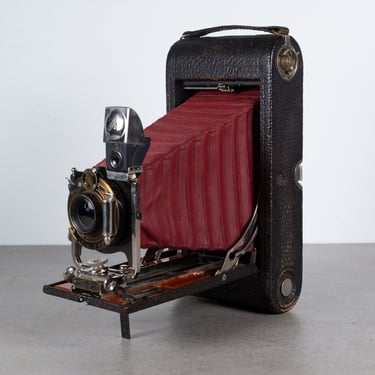 Large Antique Kodak Folding No. 3A Camera with Original Leather Case c.1910