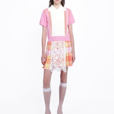 Anna Sui Capri Plaid Kilt - Lemon Multi