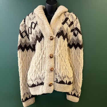 vintage ski sweater unisex Lebowski cardigan 