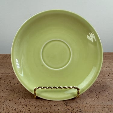 Paden City Pottery Greenbriar Chartreuse Saucer | West Virginia WV USA 