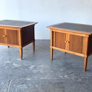 Mid Century Stone Toped Sophisticate line by Tomlinson End Tables or Nightstands 