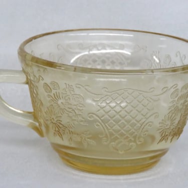 Federal Glass Normandie Amber Tea Coffee Cup 3809B