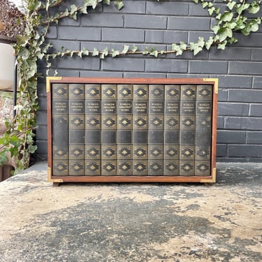 1960s Vintage Hidden Library Liquor Cabinet Prohibition Mid-Century Faux Leather Bound Books Box 