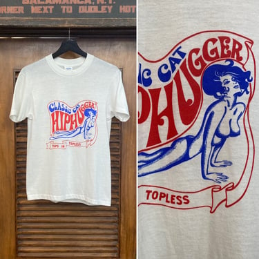 Vintage 1970’s Original Strip Club Naked Lady Classic Cat Hip Hugger T-Shirt, 70’s Tee Shirt, Vintage Clothing 