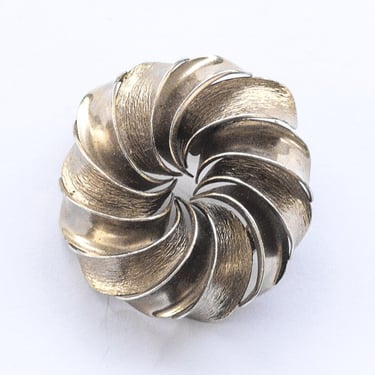 Vintage Pinwheel Brooch | Silver Tone 