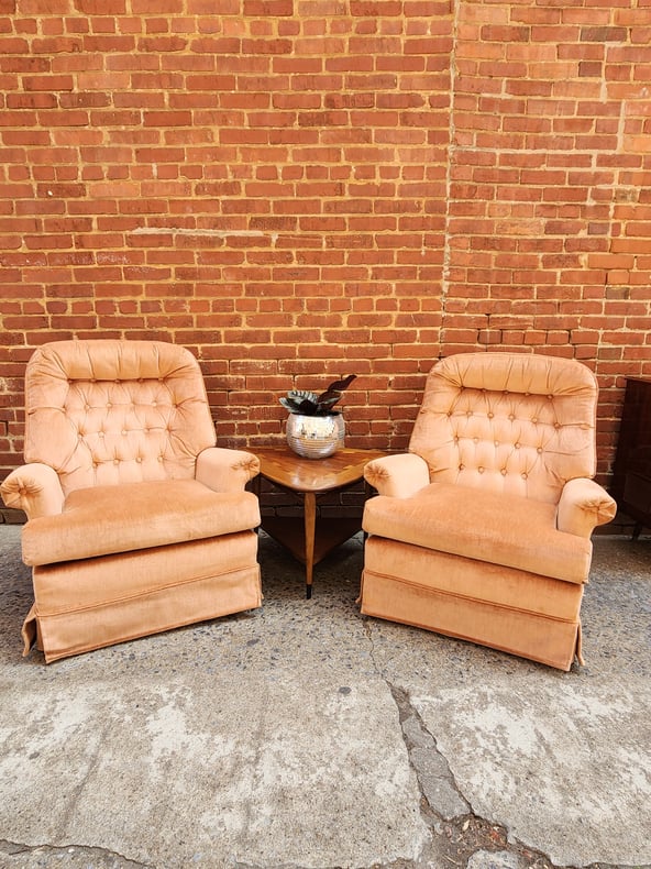 Pair of Vintage Peach Chairs