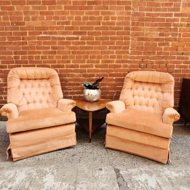 Pair of Vintage Peach Chairs