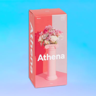 Athena Greek Column Vase - Pink