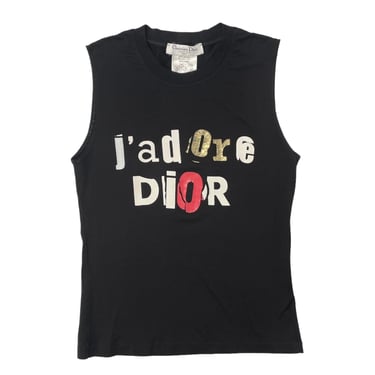 Dior 'J'Adore' Black Logo Tank