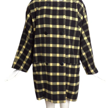 ESCADA- 1980s Plaid Wool Coat, Size 4