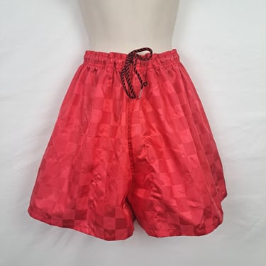 Vintage 90s Coral Red Athletic Shorts 