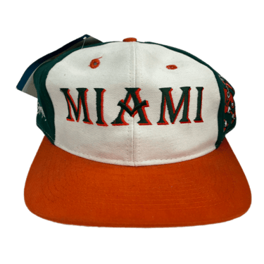 Vintage University Of Miami "Hurricanes" Signature Fitted Hat