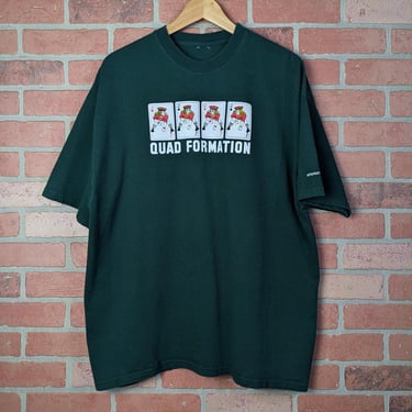 Vintage 90s Quad Formation ORIGINAL Poker/Football Tee - Medium /  Large 