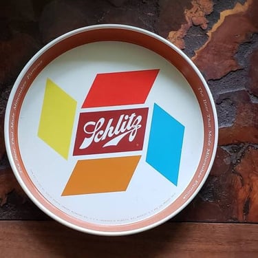 1955 Vintage Schlitz Beer Advertising Tray The Beer That Made Milwaukee Famous 