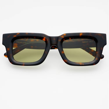 Thomas Acetate Rectangular Sunglasses - Tortoise / Green